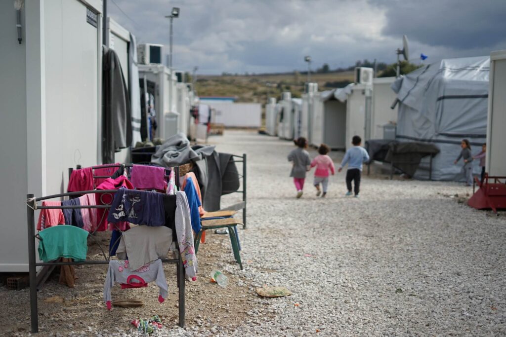 Syrian refugee camps near Greece
